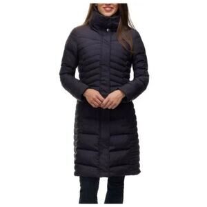 Basin + Range North Star Down Puffer Jacket Parka Womens S Black Hooded Quilted